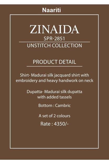 Zinaida 2851 Naariti Madurai Silk Pant Style Suits Wholesale Price