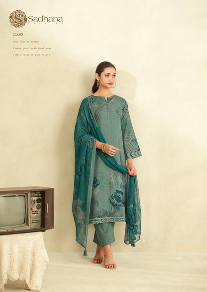 Zinat Sadhana Pure Lawn Pant Style Suits Supplier Ahmedabad