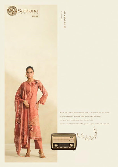 Zinat Sadhana Pure Lawn Pant Style Suits Supplier Ahmedabad