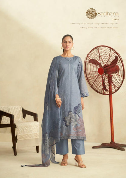 Zinat Sadhana Pure Lawn Pant Style Suits Supplier Ahmedabad