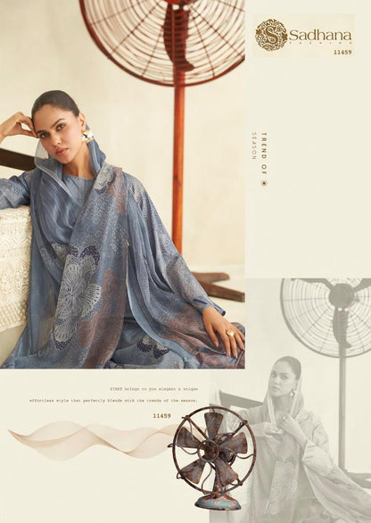 Zinat Sadhana Pure Lawn Pant Style Suits Supplier Ahmedabad