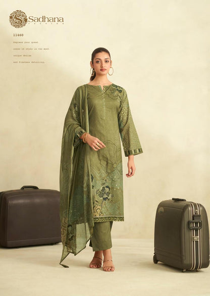 Zinat Sadhana Pure Lawn Pant Style Suits Supplier Ahmedabad