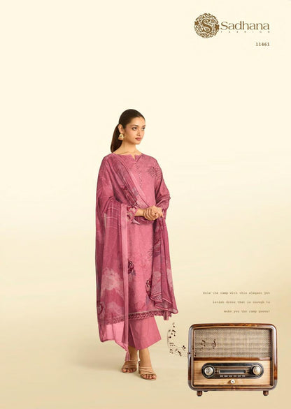 Zinat Sadhana Pure Lawn Pant Style Suits Supplier Ahmedabad