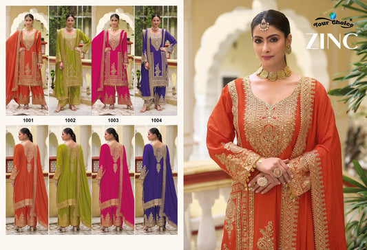 Zinc Your Choice Chinon Readymade Suits Exporter Ahmedabad