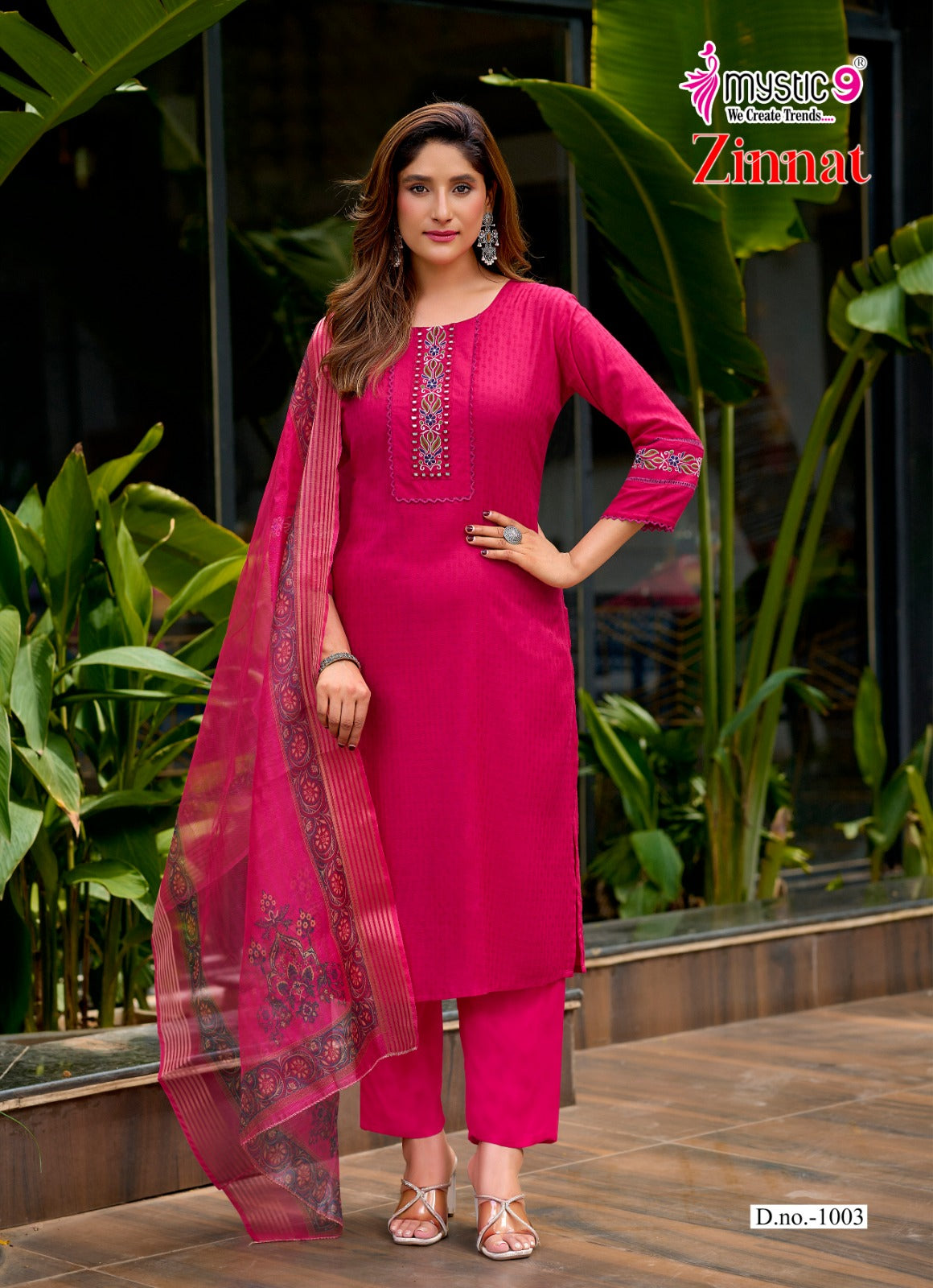 Zinnat Vol 1 Mystic 9 Viscose Readymade Pant Style Suits Wholesaler