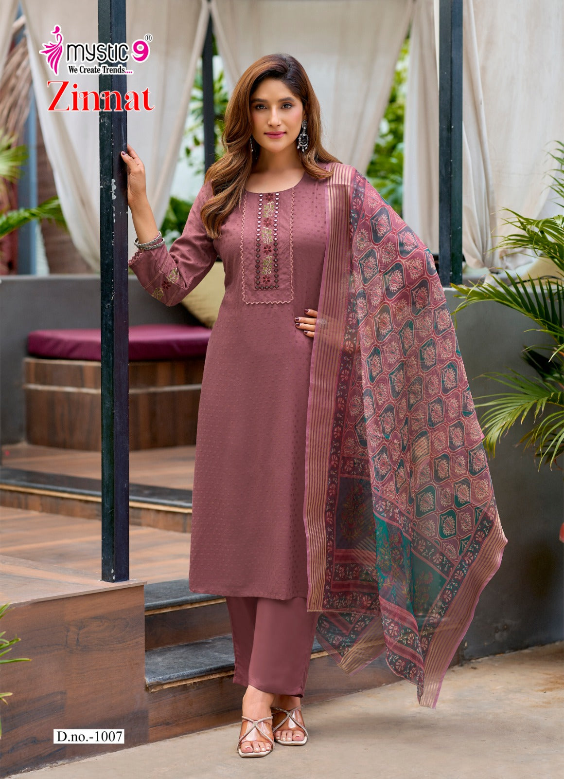 Zinnat Vol 1 Mystic 9 Viscose Readymade Pant Style Suits Wholesaler