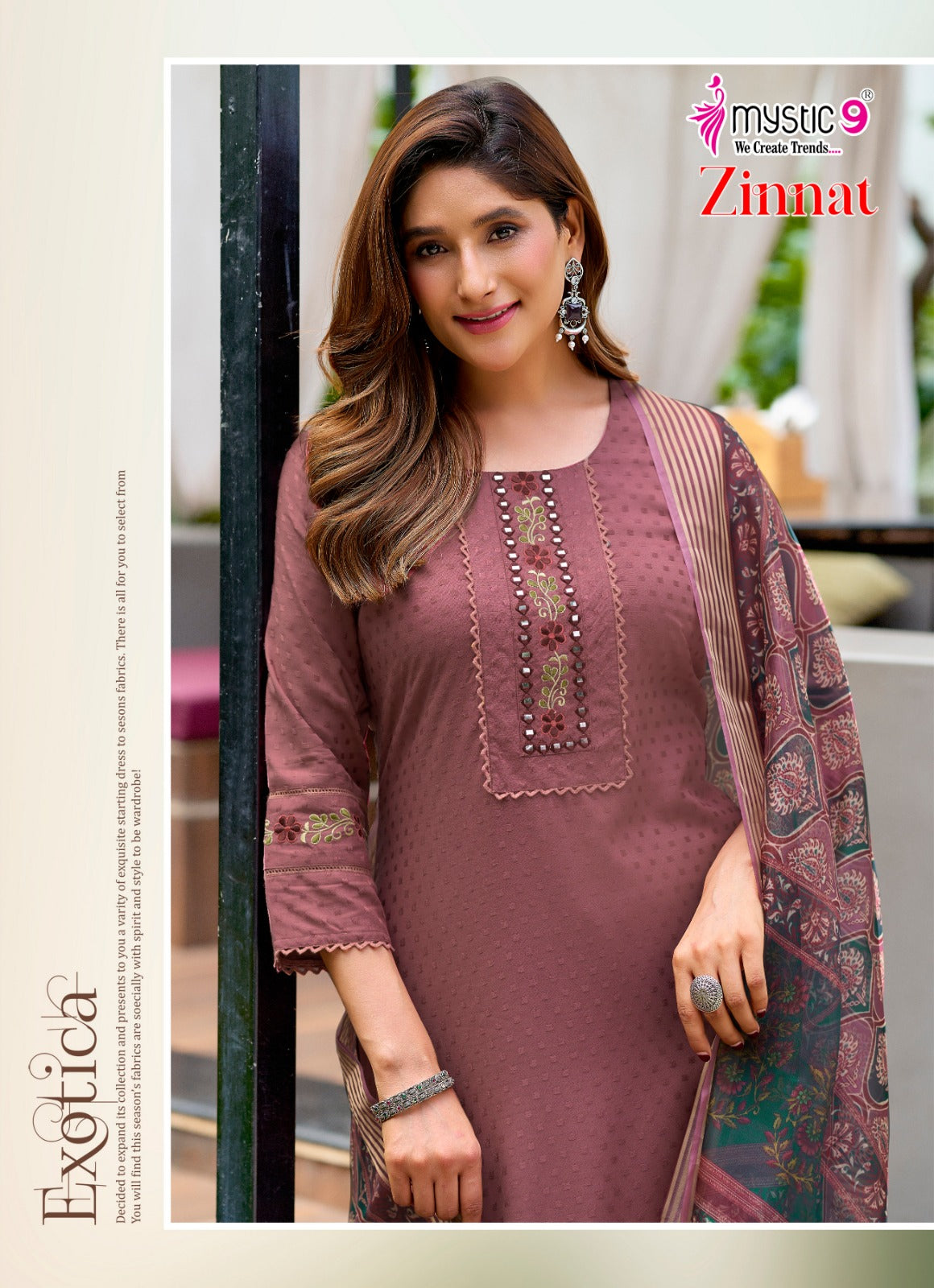 Zinnat Vol 1 Mystic 9 Viscose Readymade Pant Style Suits Wholesaler