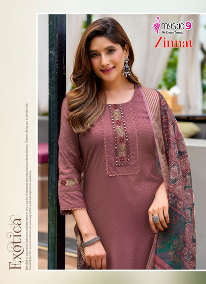 Zinnat Vol 1 Mystic 9 Viscose Readymade Pant Style Suits Wholesaler