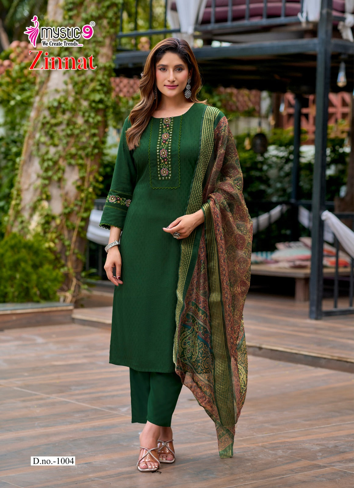 Zinnat Vol 1 Mystic 9 Viscose Readymade Pant Style Suits Wholesaler