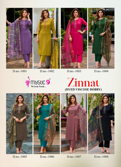 Zinnat Vol 1 Mystic 9 Viscose Readymade Pant Style Suits Wholesaler