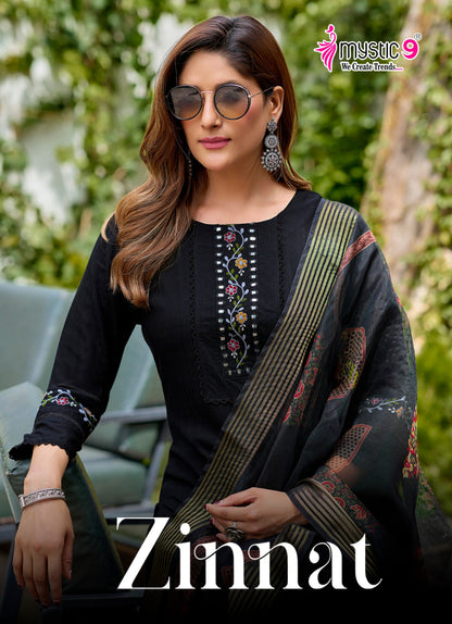 Zinnat Vol 1 Mystic 9 Viscose Readymade Pant Style Suits Wholesaler