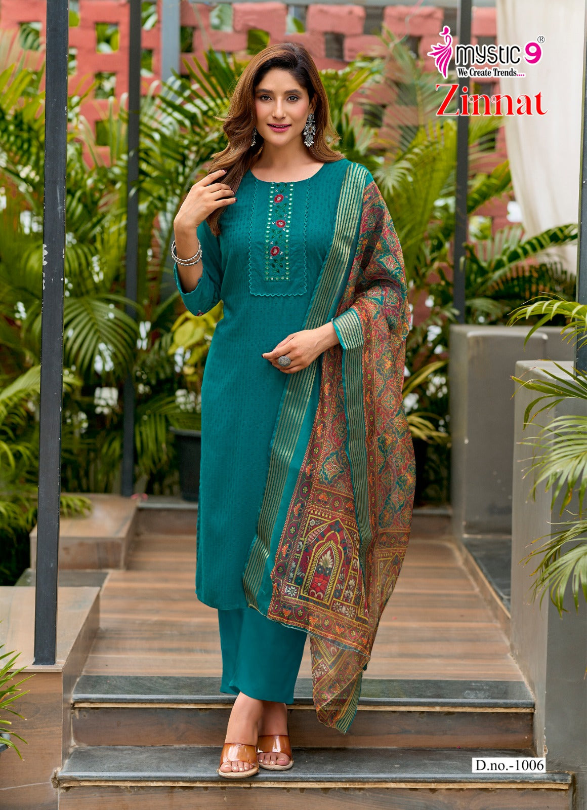 Zinnat Vol 1 Mystic 9 Viscose Readymade Pant Style Suits Wholesaler