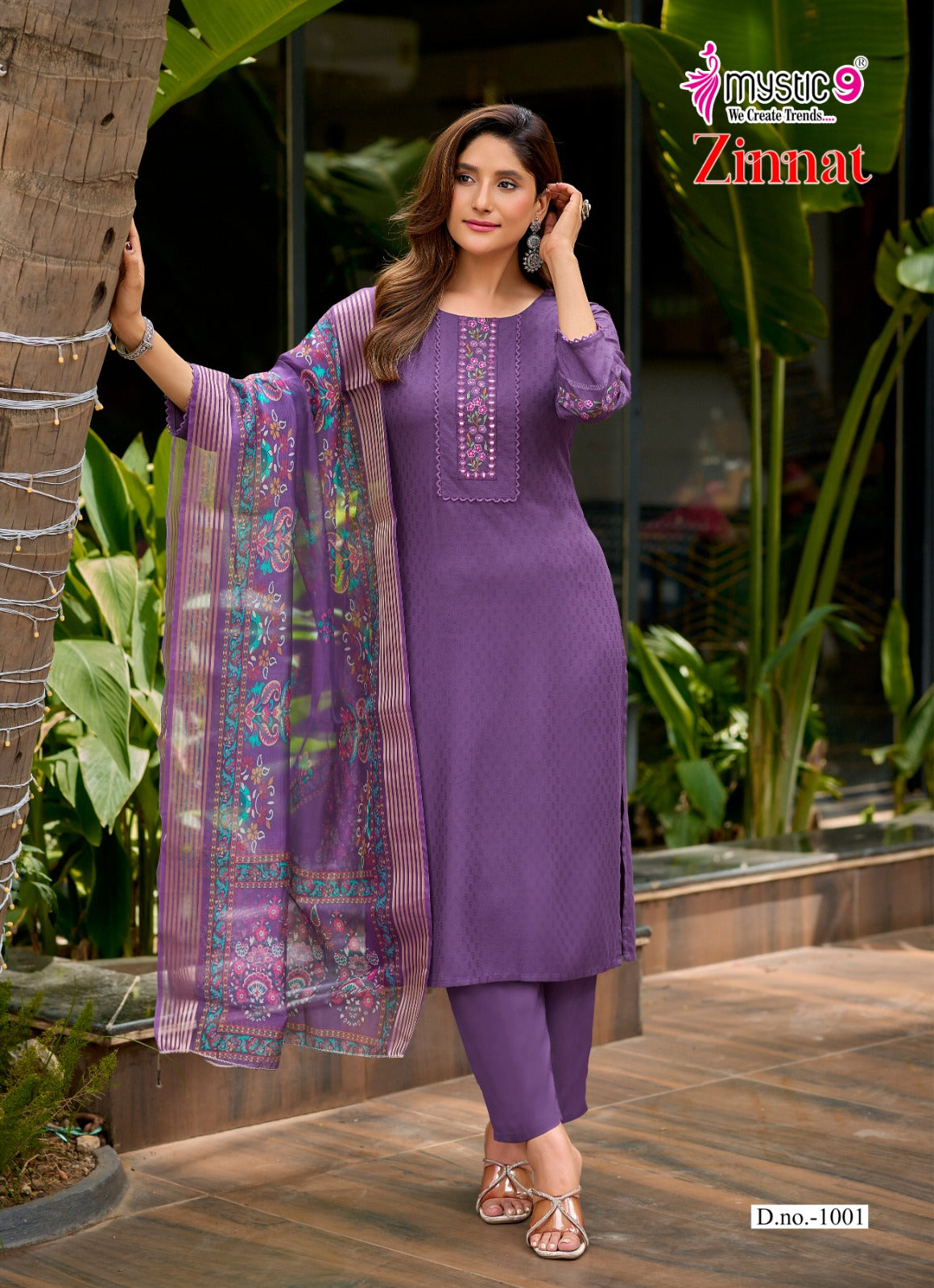 Zinnat Vol 1 Mystic 9 Viscose Readymade Pant Style Suits Wholesaler