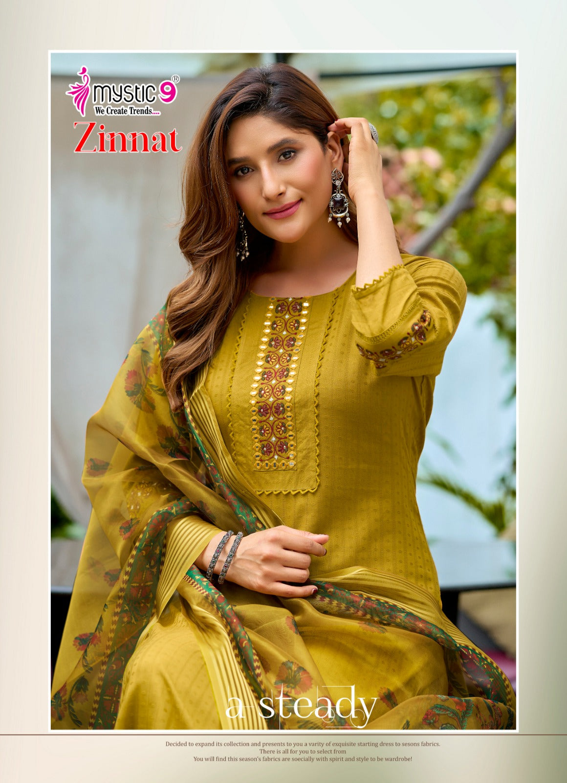 Zinnat Vol 1 Mystic 9 Viscose Readymade Pant Style Suits Wholesaler