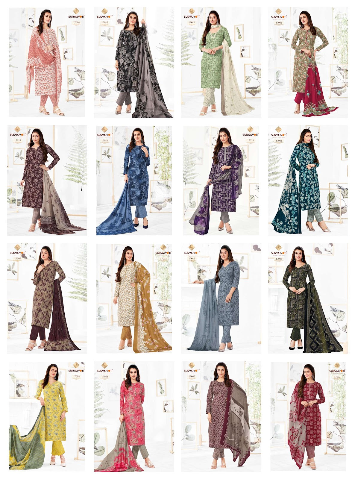 Zion Cotton Vol 17 Suryajyoti Cotton Dress Material Supplier
