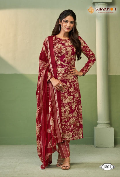 Zion Cotton Vol 18 Suryajyoti Readymade Cotton Pant Suits Wholesale