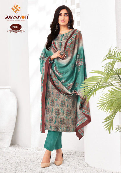 Zion Cotton Vol 19 Suryajyoti Pant Style Suits Wholesaler