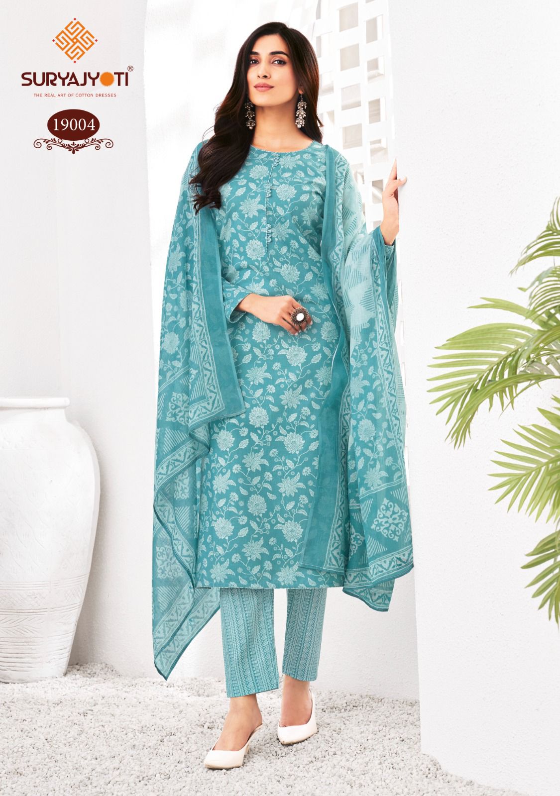 Zion Cotton Vol 19 Suryajyoti Pant Style Suits Wholesaler