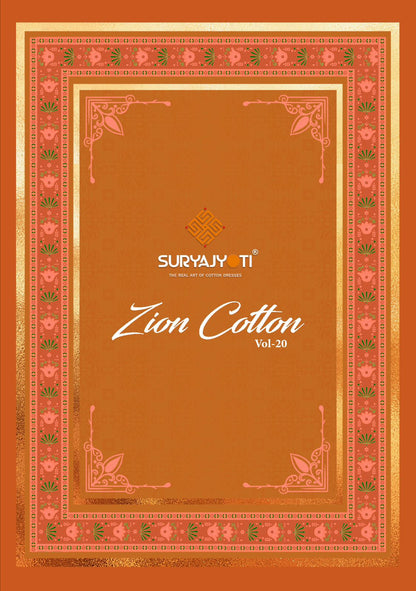 Zion Cotton Vol 20 Suryajyoti Pant Style Suits Supplier Gujarat
