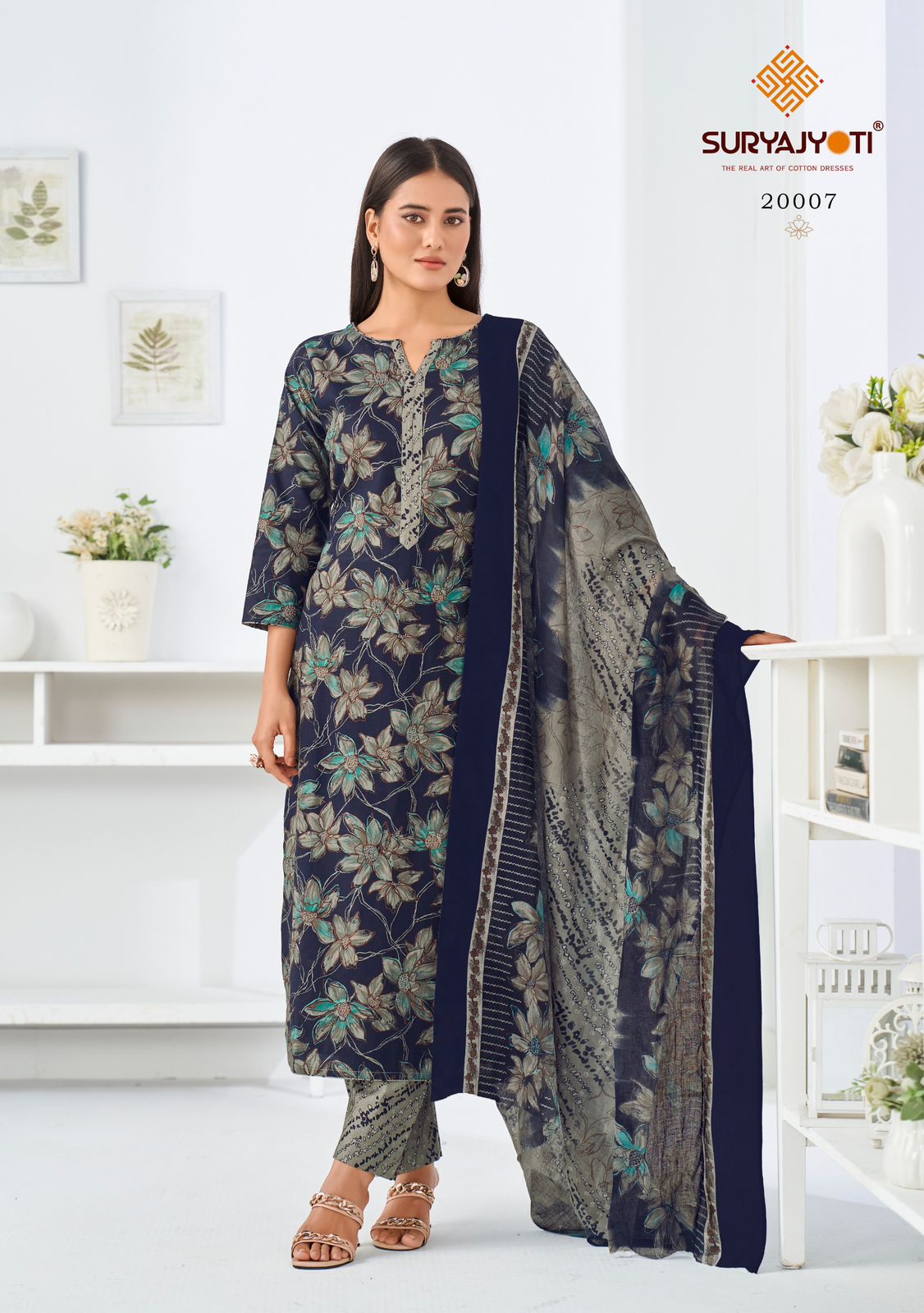 Zion Cotton Vol 20 Suryajyoti Pant Style Suits Supplier Gujarat