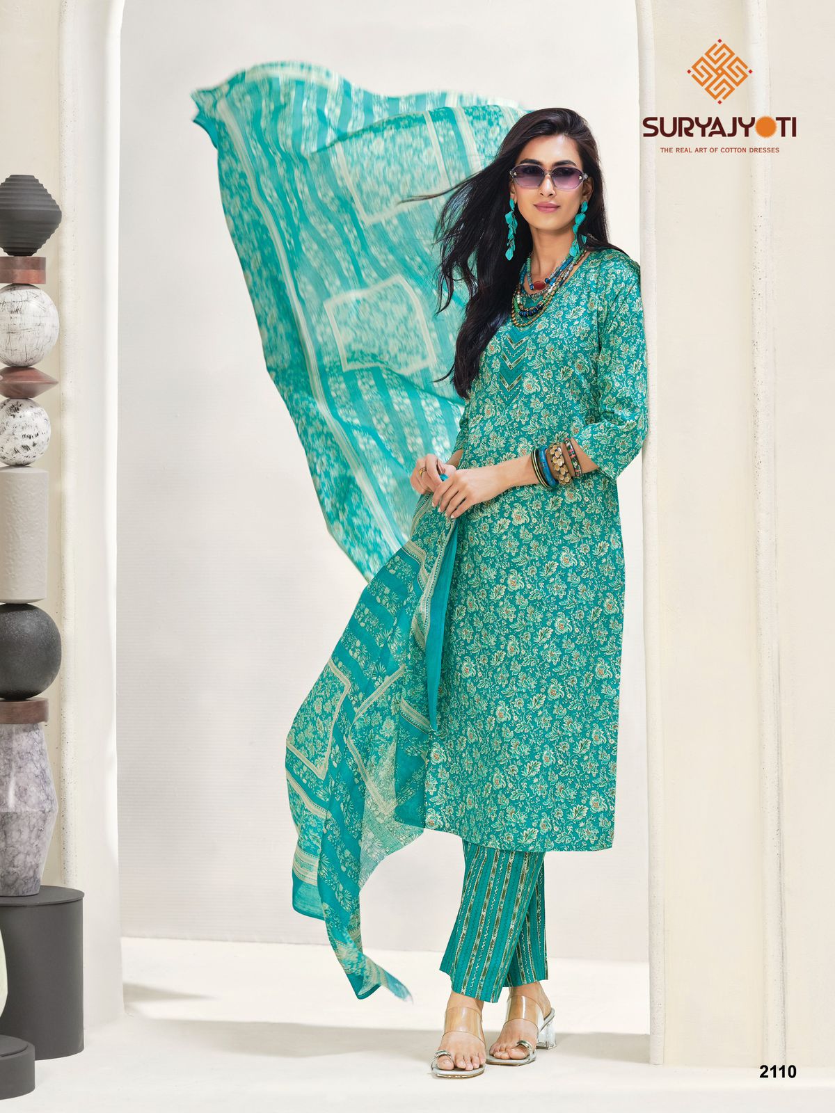 Zion Cotton Vol 21 Suryajyoti Pant Style Suits Exporter