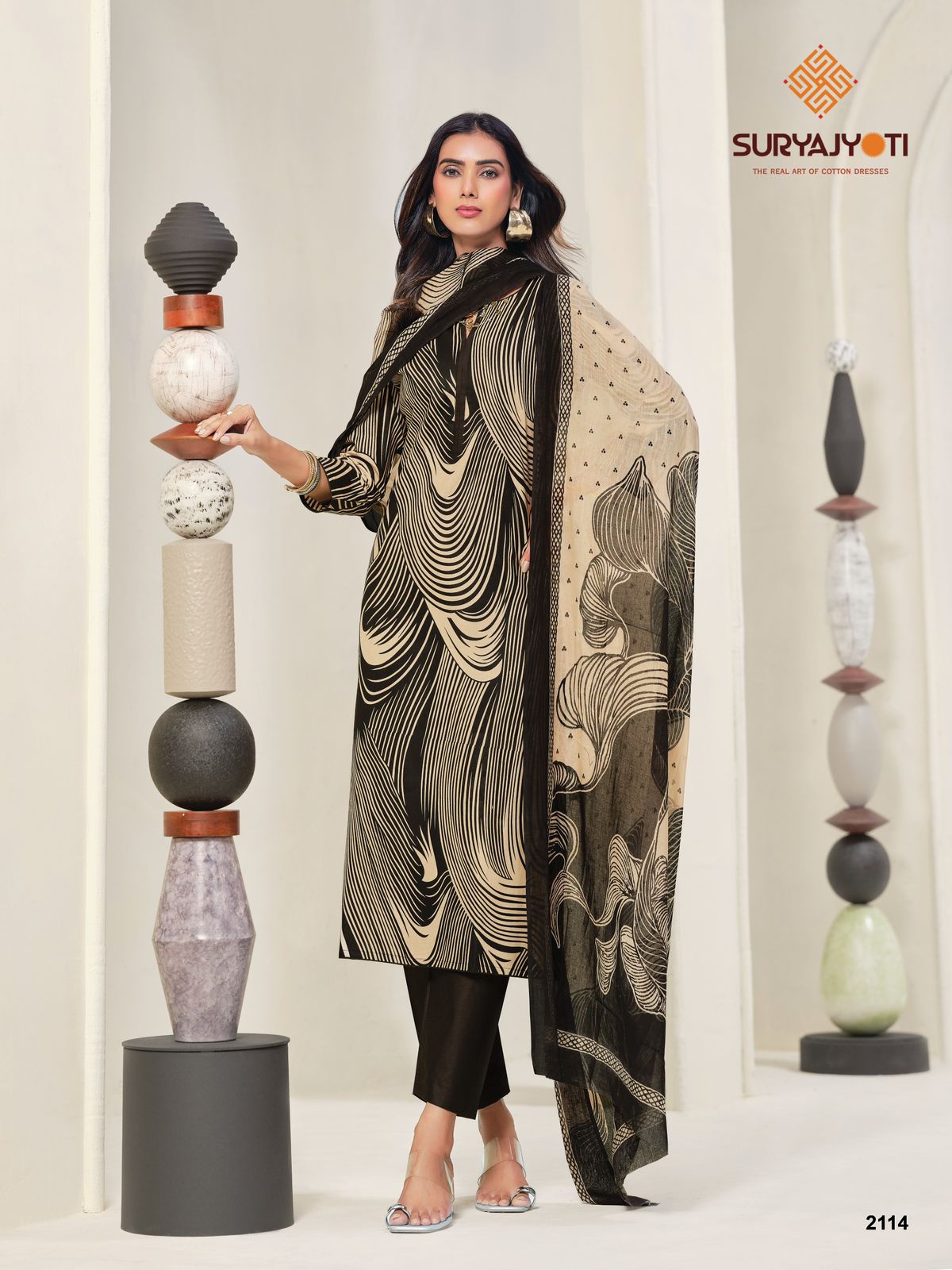 Zion Cotton Vol 21 Suryajyoti Pant Style Suits Exporter