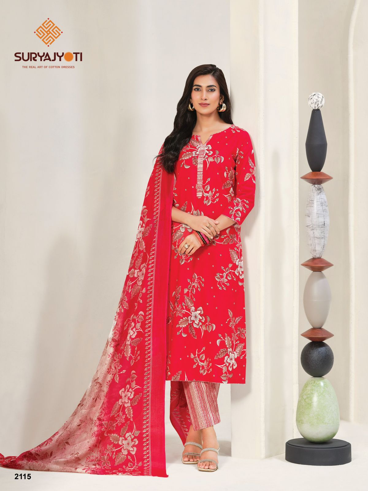 Zion Cotton Vol 21 Suryajyoti Pant Style Suits Exporter