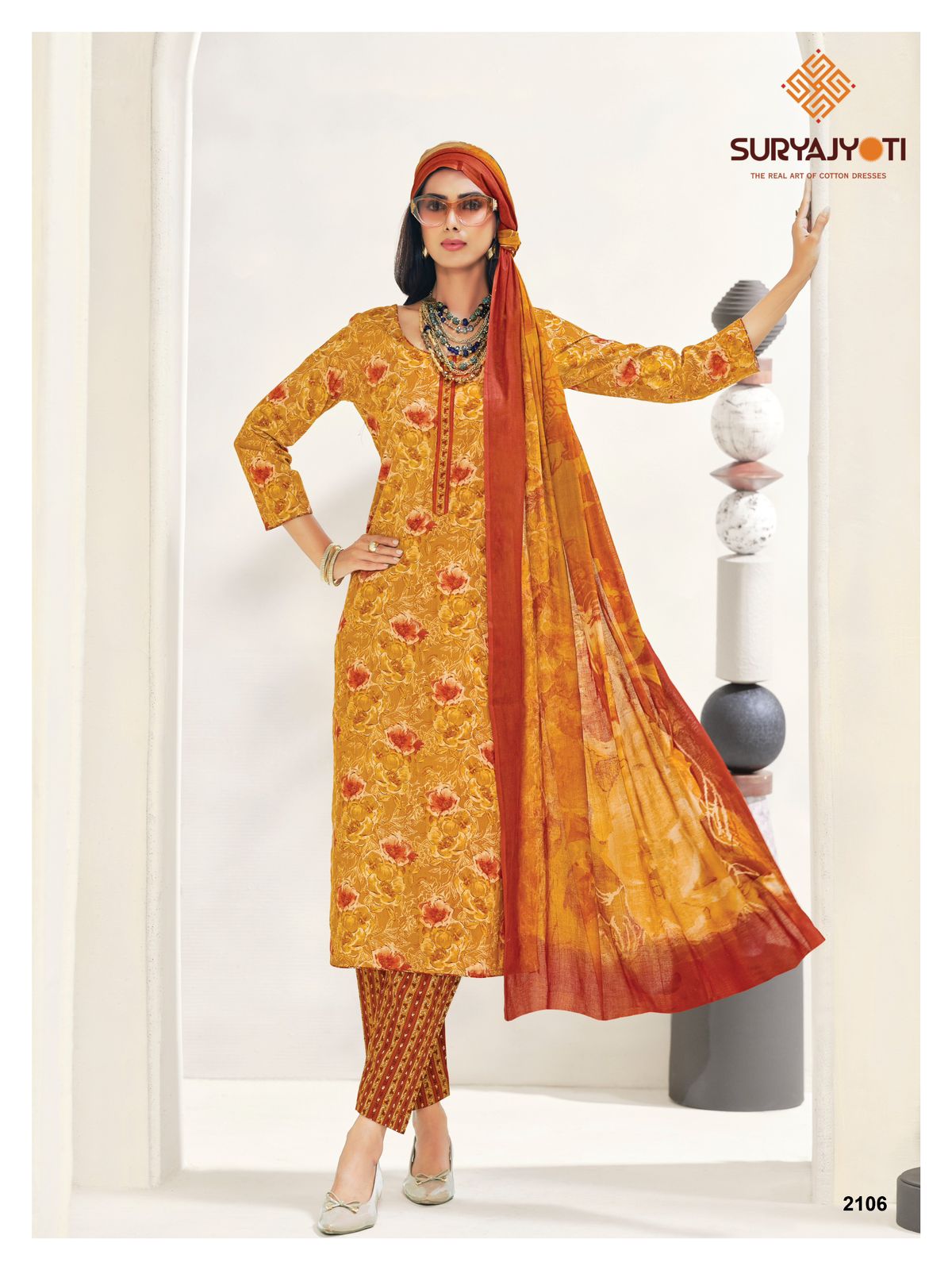 Zion Cotton Vol 21 Suryajyoti Pant Style Suits Exporter