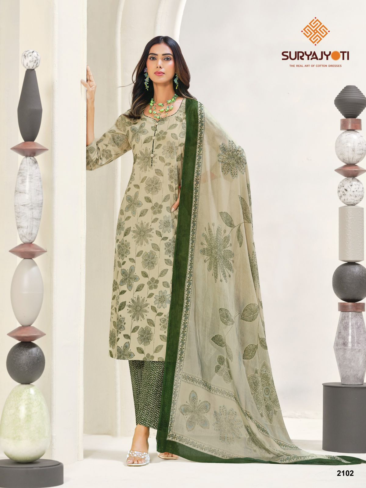 Zion Cotton Vol 21 Suryajyoti Pant Style Suits Exporter