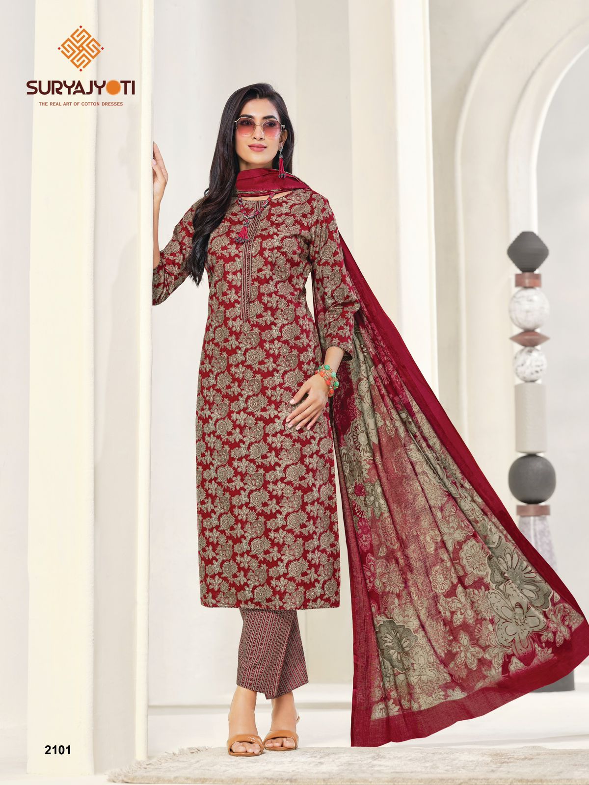 Zion Cotton Vol 21 Suryajyoti Readymade Pant Style Suits Manufacturer Ahmedabad