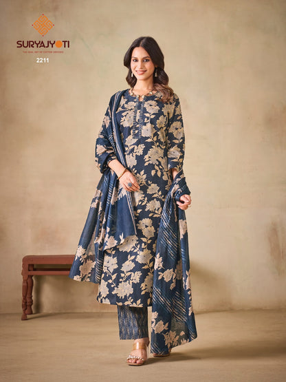 Zion Cotton Vol 22 Suryajyoti Readymade Pant Style Suits Exporter Ahmedabad
