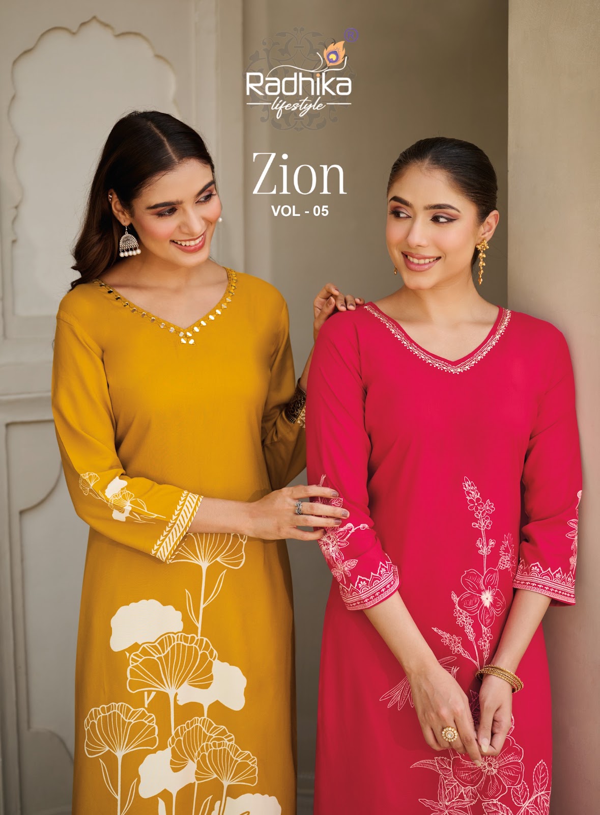 Zion Vol 5 Radhika Lifestyle Rayon 18Kg Kurti Plazzo Set Manufacturer India
