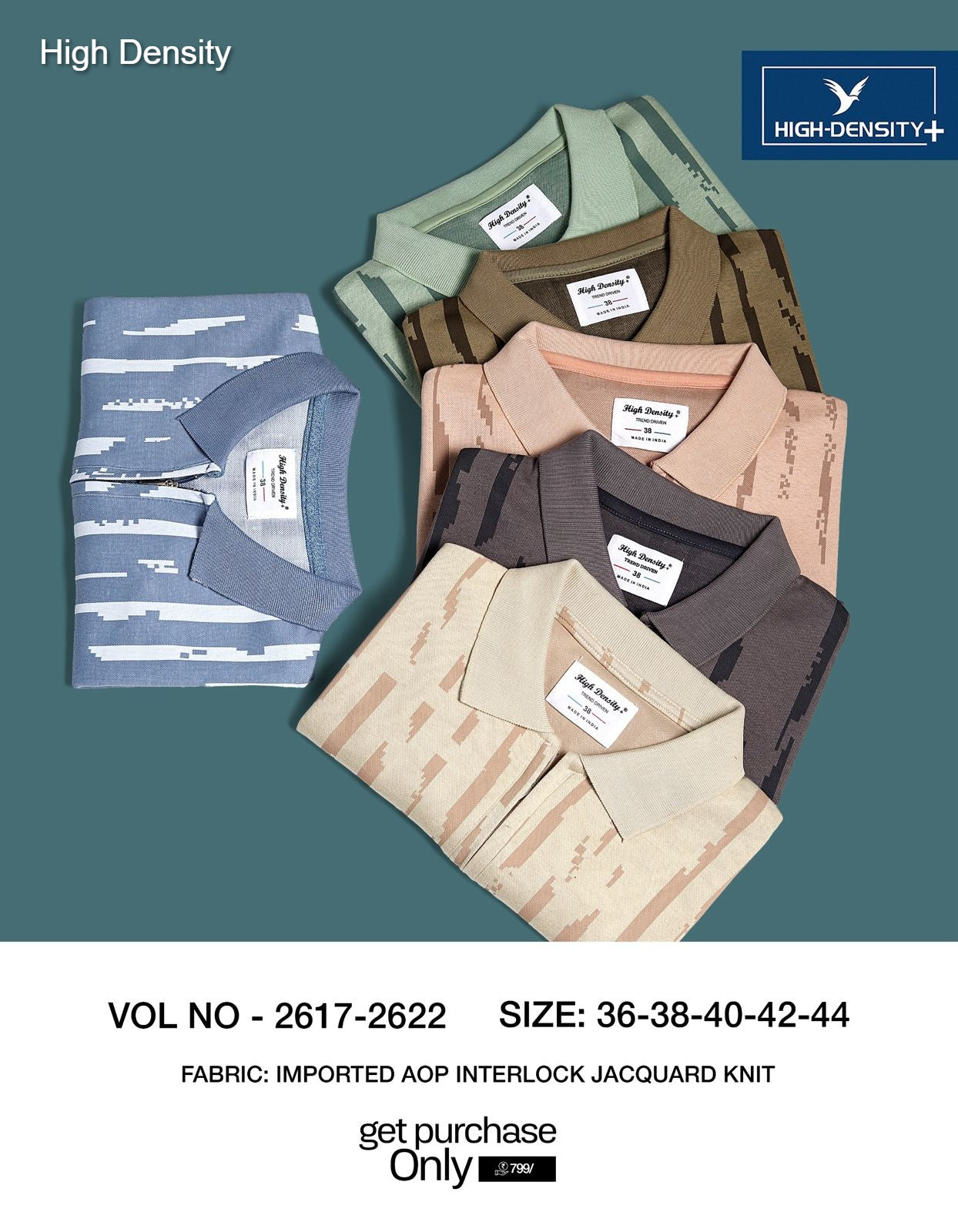 Zip Styles Vol 2617 2622 High Density Knit Mens Tshirts Wholesaler Ahmedabad