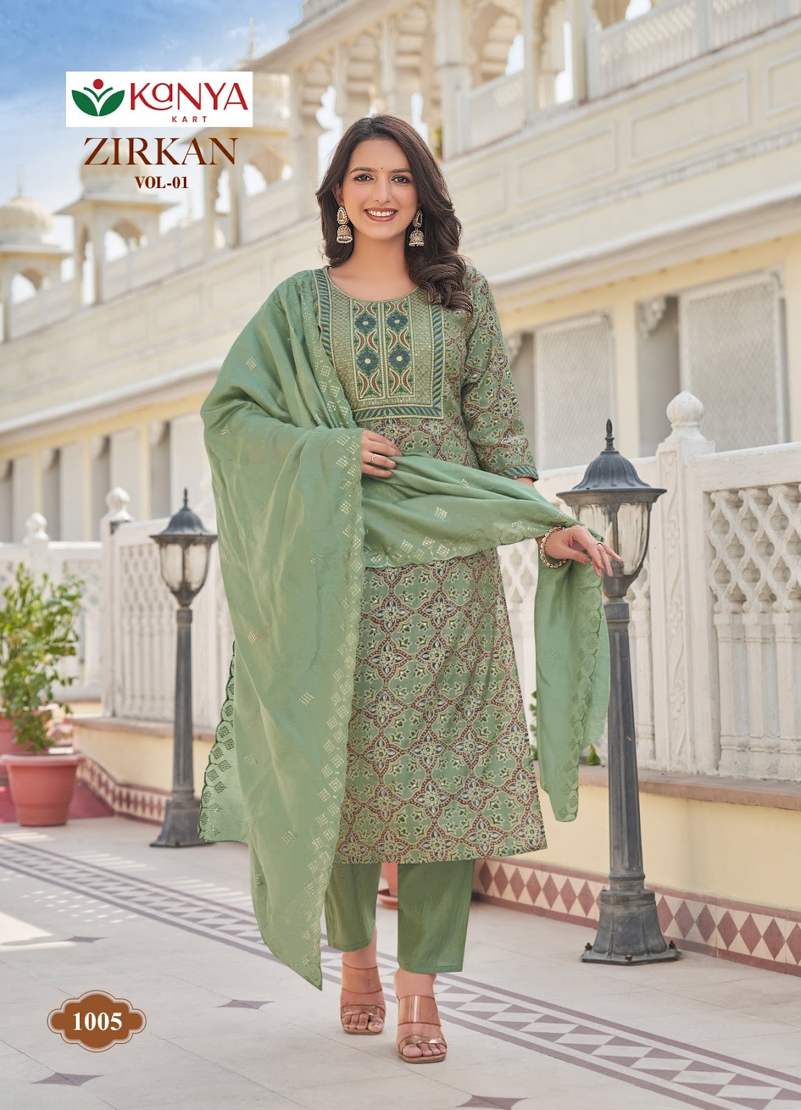 Zirkan Vol 1 Kanya Kcm Vertican Readymade Pant Style Suits Wholesale