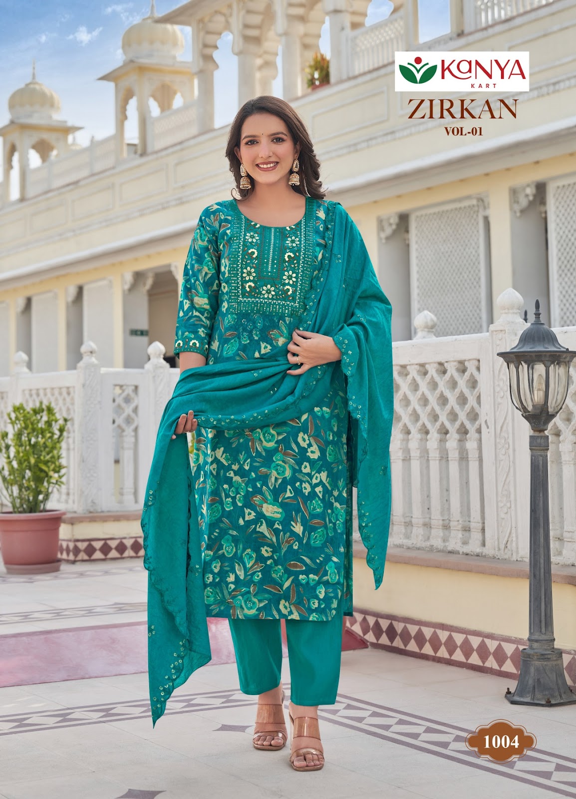 Zirkan Vol 1 Kanya Kcm Vertican Readymade Pant Style Suits Wholesale