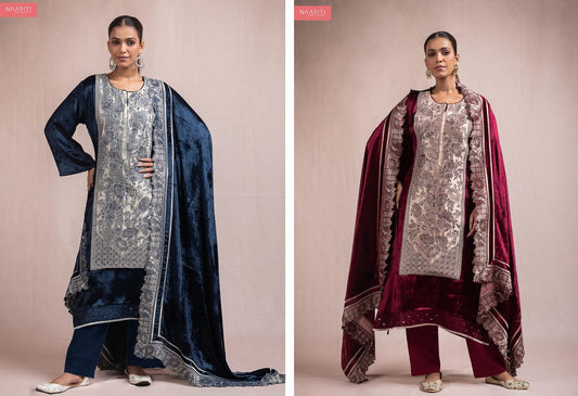 Zirsheel Naariti Velvet Suits Manufacturer
