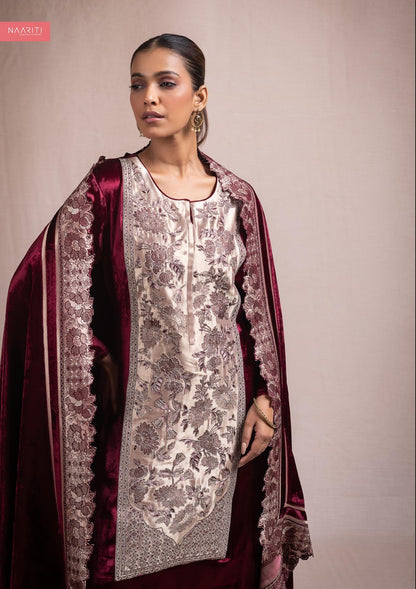 Zirsheel Naariti Velvet Suits Manufacturer