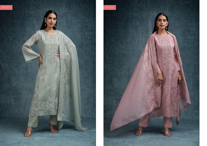 Zirveen Naariti Mul Chanderi Pant Style Suits Supplier Ahmedabad