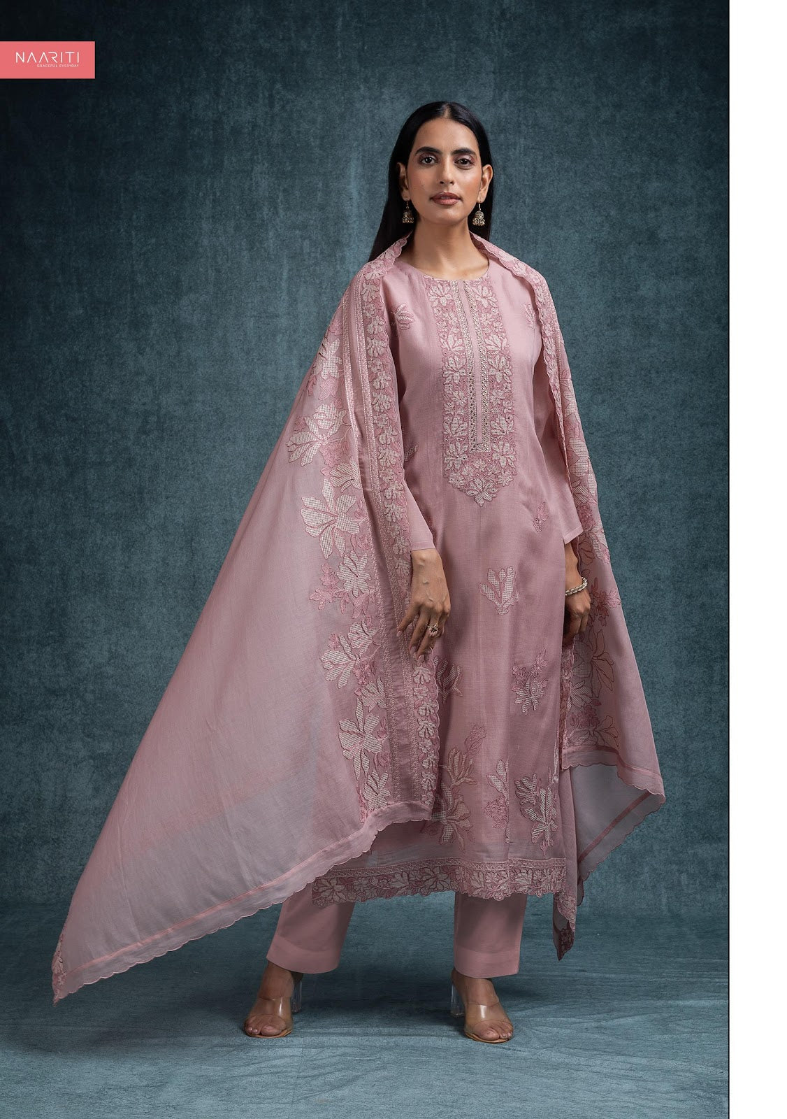 Zirveen Naariti Mul Chanderi Pant Style Suits Supplier Ahmedabad
