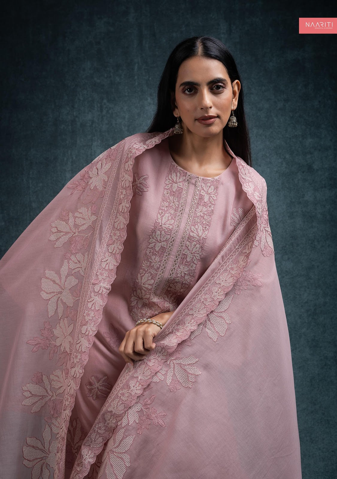 Zirveen Naariti Mul Chanderi Pant Style Suits Supplier Ahmedabad