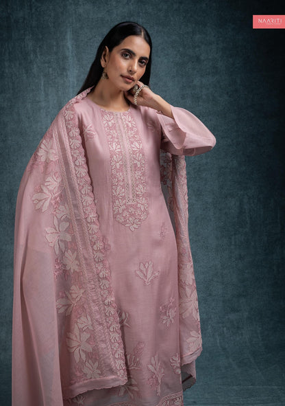 Zirveen Naariti Mul Chanderi Pant Style Suits Supplier Ahmedabad