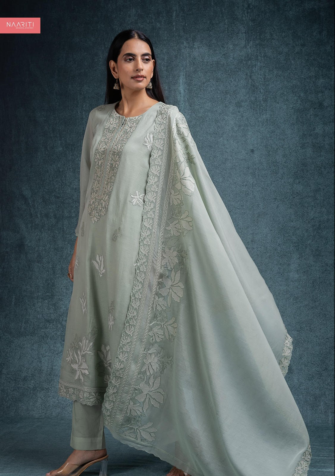 Zirveen Naariti Mul Chanderi Pant Style Suits Supplier Ahmedabad