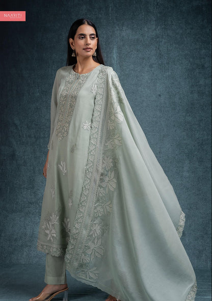 Zirveen Naariti Mul Chanderi Pant Style Suits Supplier Ahmedabad