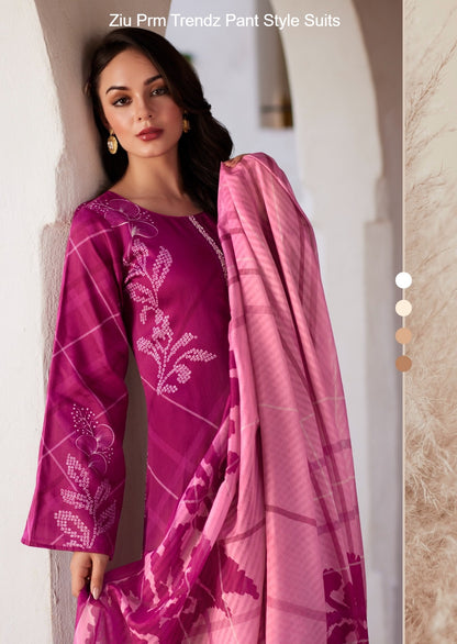 Ziu Prm Trendz Jam Cotton Pant Style Suits Wholesale Price