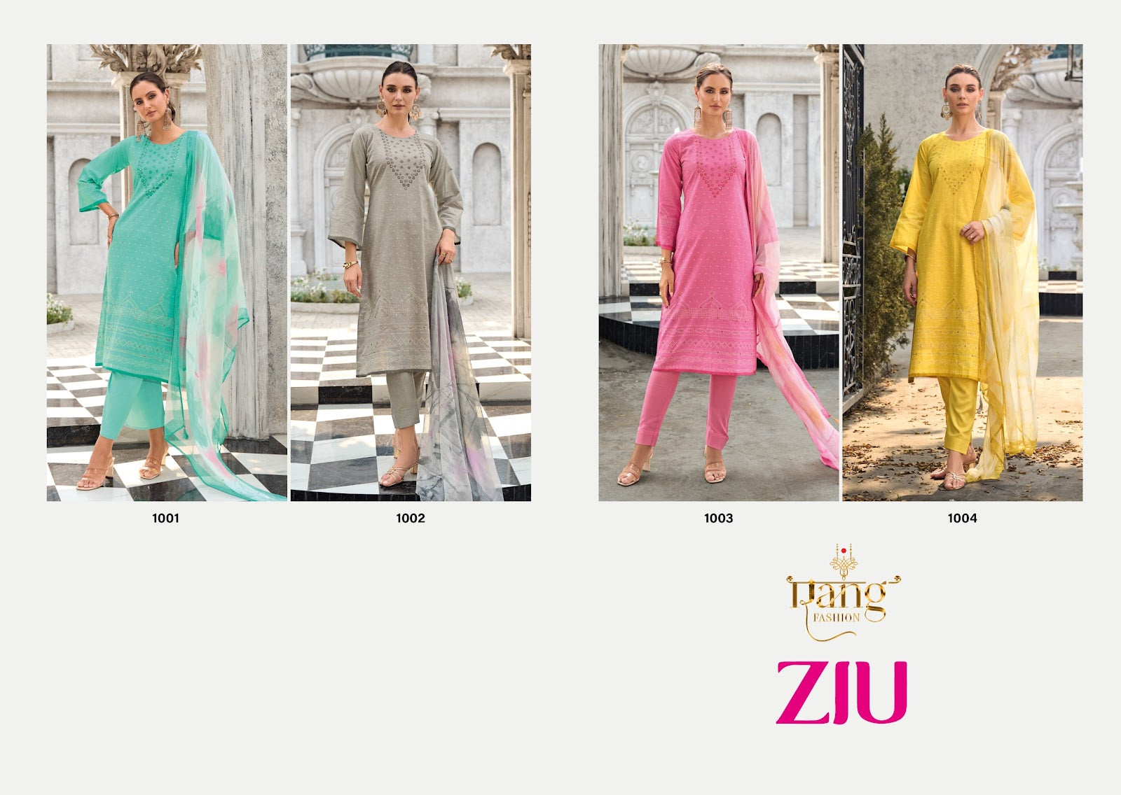 Ziu Rang Fashion Viscose Pant Style Suits Wholesale Rate