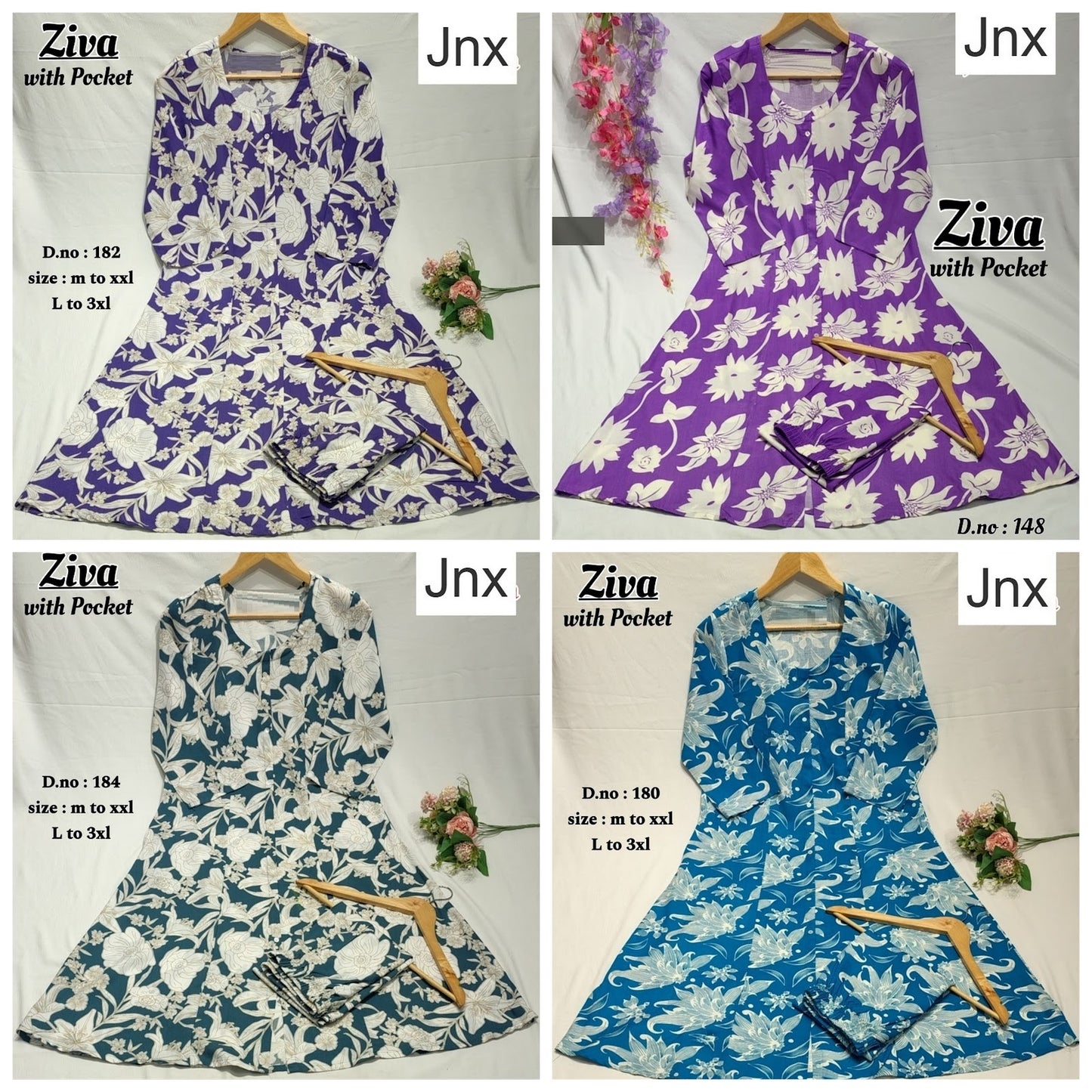 Ziva 0106 Jnx Kurti Plazzo Set Manufacturer