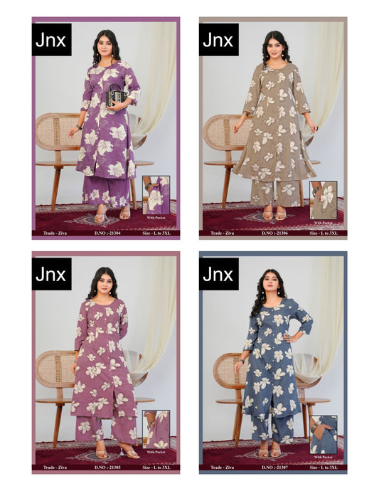 Ziva Jnx Rayon Kurti Plazzo Set Manufacturer