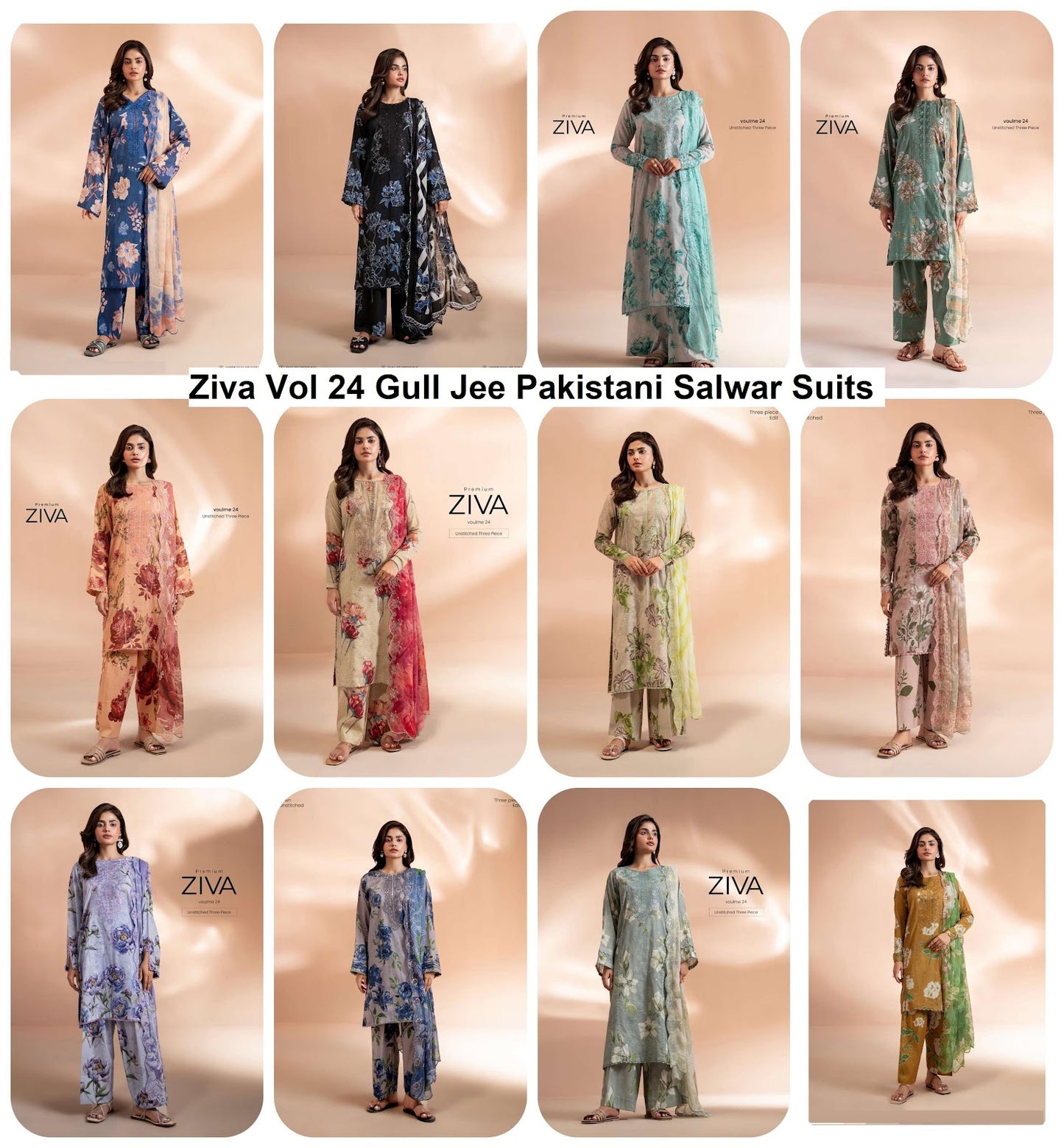 Ziva Vol 24 Gull Jee Cotton Lawn Pakistani Salwar Suits Manufacturer