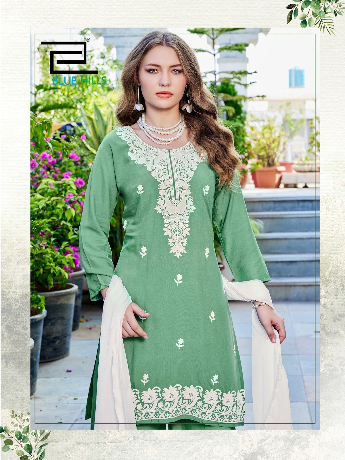 Ziva Vol 3 Blue Hills Rayon 14Kg Readymade Plazzo Style Suits Wholesale Rate