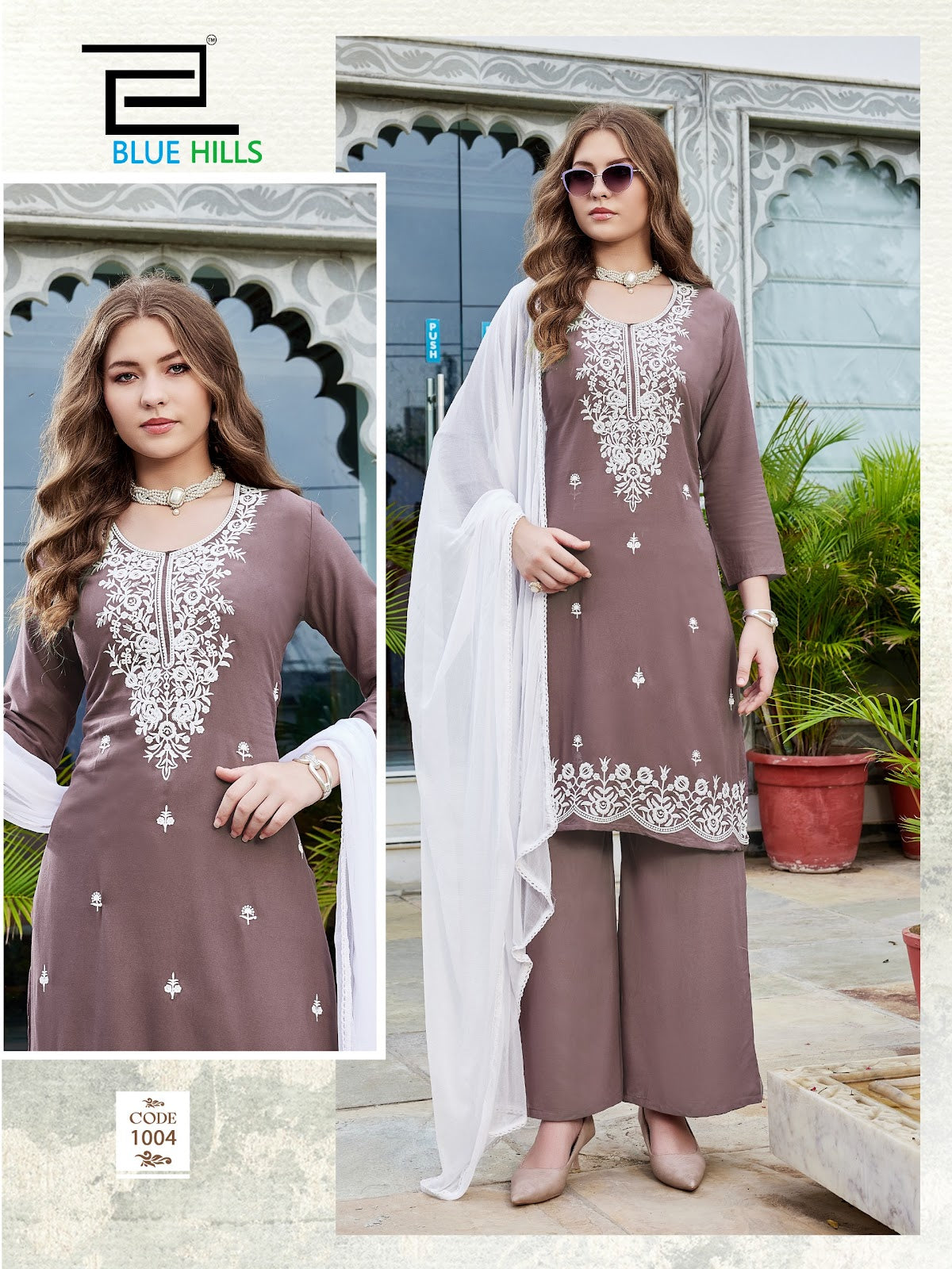 Ziva Vol 3 Blue Hills Rayon 14Kg Readymade Plazzo Style Suits Wholesale Rate